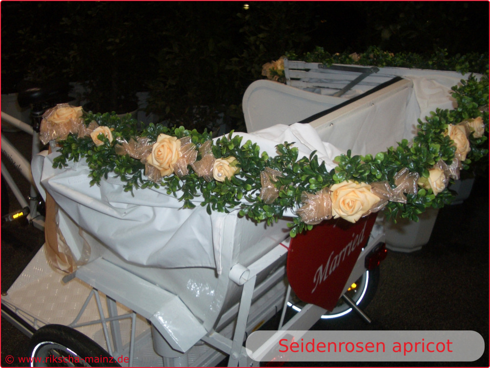 Seidenblumen apricot