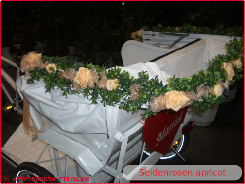 Seidenblumen apricot