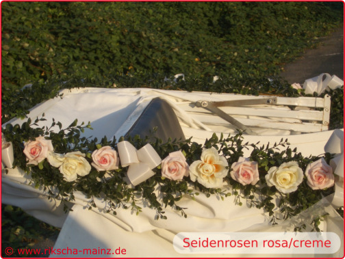 Seidenrosen rosa/creme