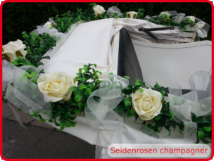 Seidenblumen champagner