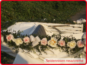 Seidenrosen rosa/creme